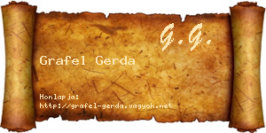 Grafel Gerda névjegykártya